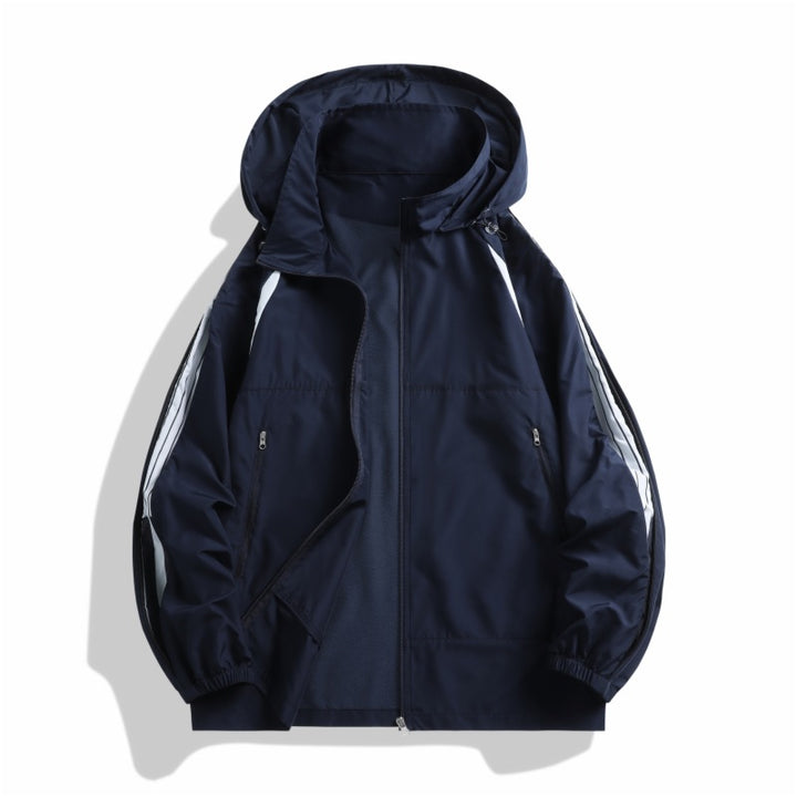 Sporty transitional jacket for men with functional zip pockets Lune London
