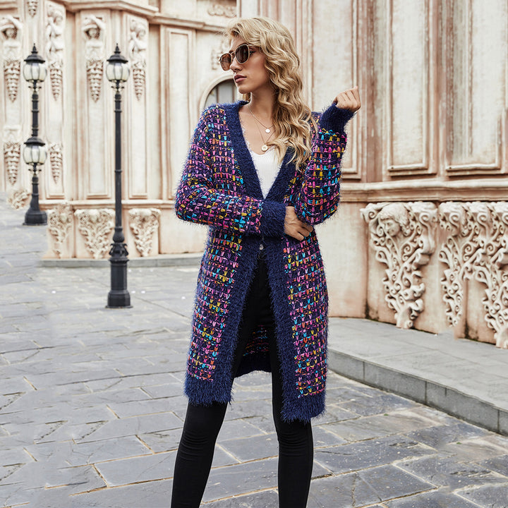Cardigan coloré pour femmes avec textures et ourlet effiloché Chic & Stil