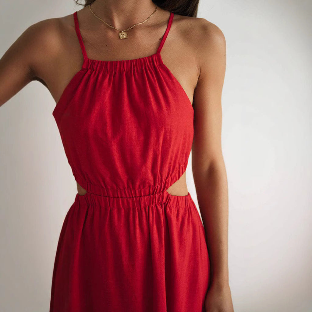 Robe maxi pour femme avec découpes latérales et fentes haute sur la jambe Chic & Stil