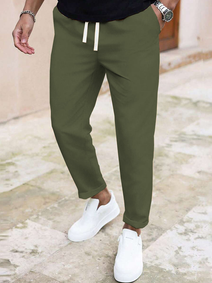 Casual men's jogger pants with adjustable waistband Lune London
