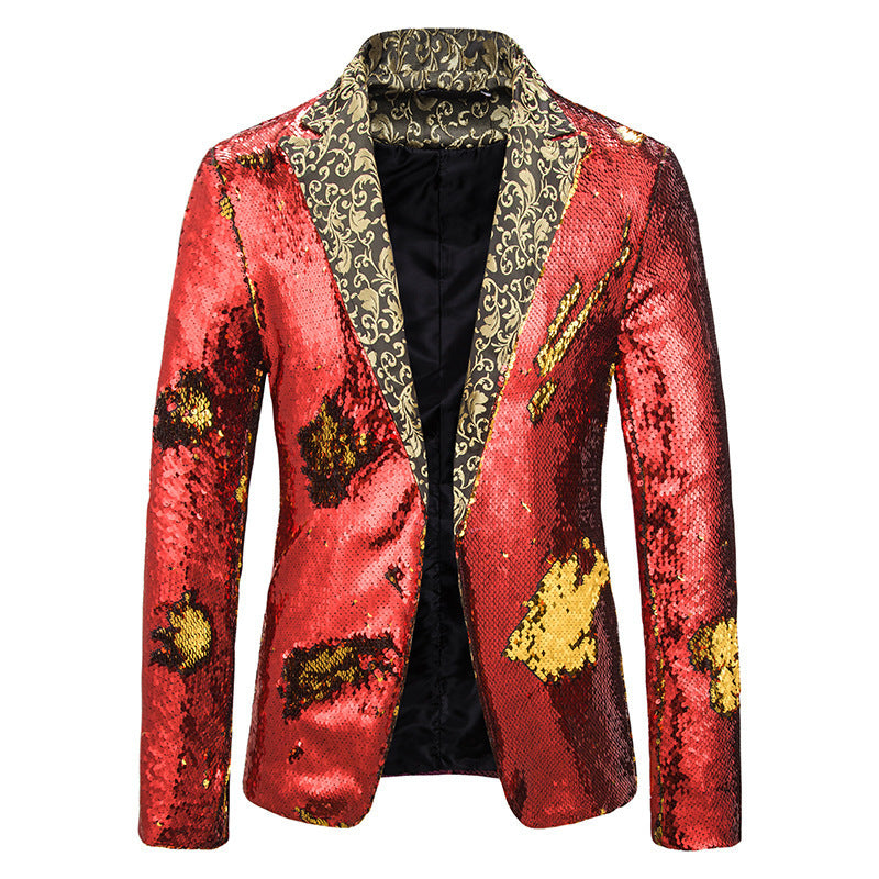 Men's Extravagant Sequin Blazer Jacket Lune London