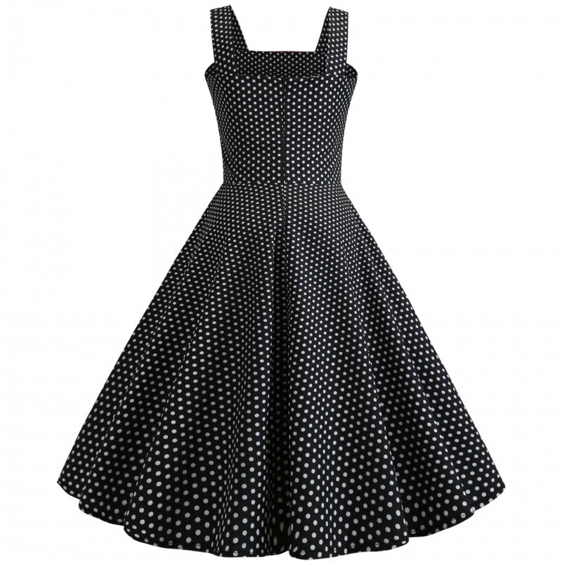 Robe Swing à Pois Vintage pour Femmes Chic & Stil