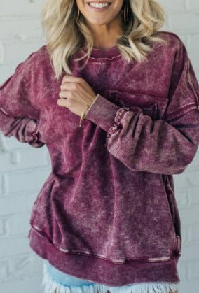 Women Oversized Comfortable Sweatshirt with Pockets Lune London