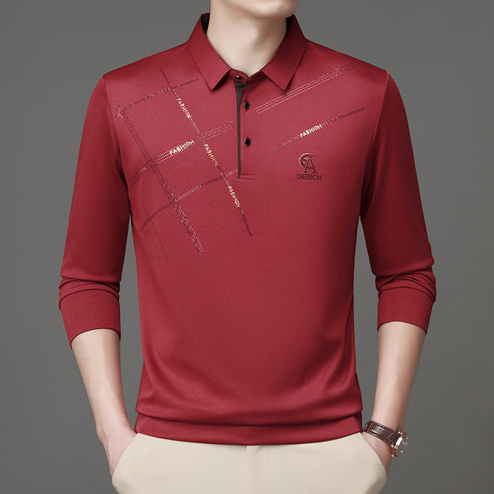 Men's polo t-shirt with stylish graphic print and high-quality functional material Lune London