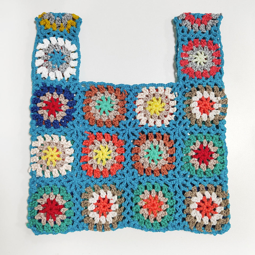 Lune London crochet patchwork handbag for women