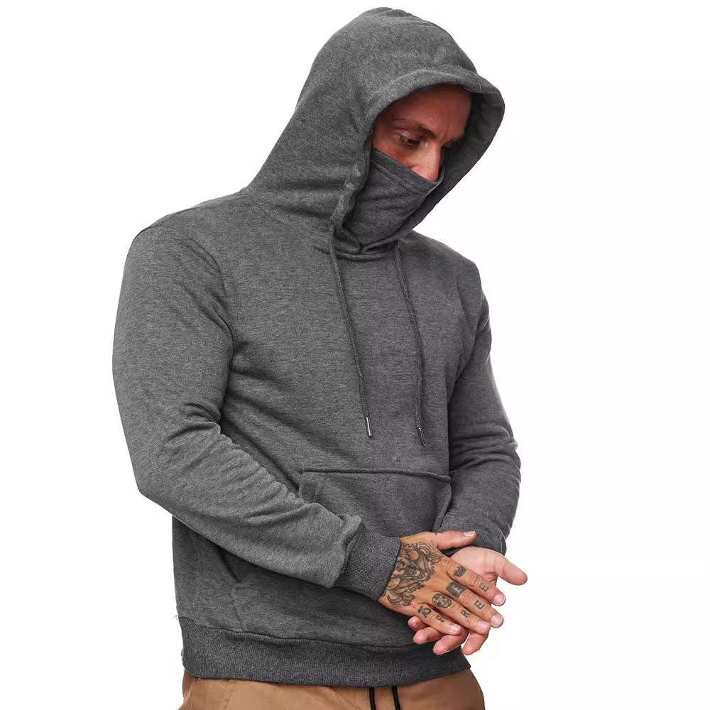 Men's hoodie with multifunctional collar Lune London