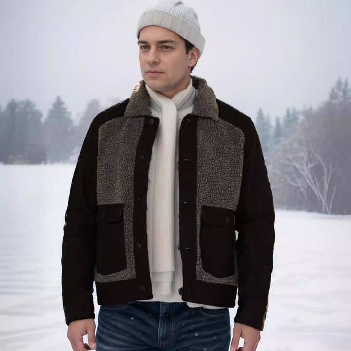Warm fleece jacket for men with practical pockets and soft collar Lune London