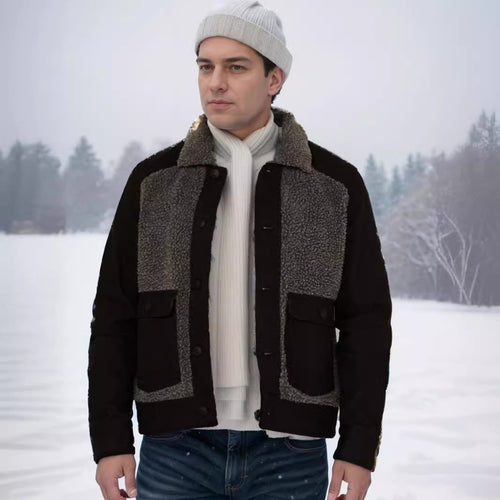 Warm fleece jacket for men with practical pockets and soft collar Lune London