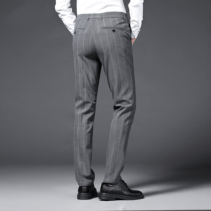 Lune London striped elegant suit pants for men