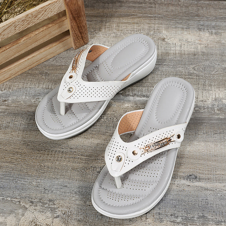 Comfort thong sandals for ladies with arch support Lune London