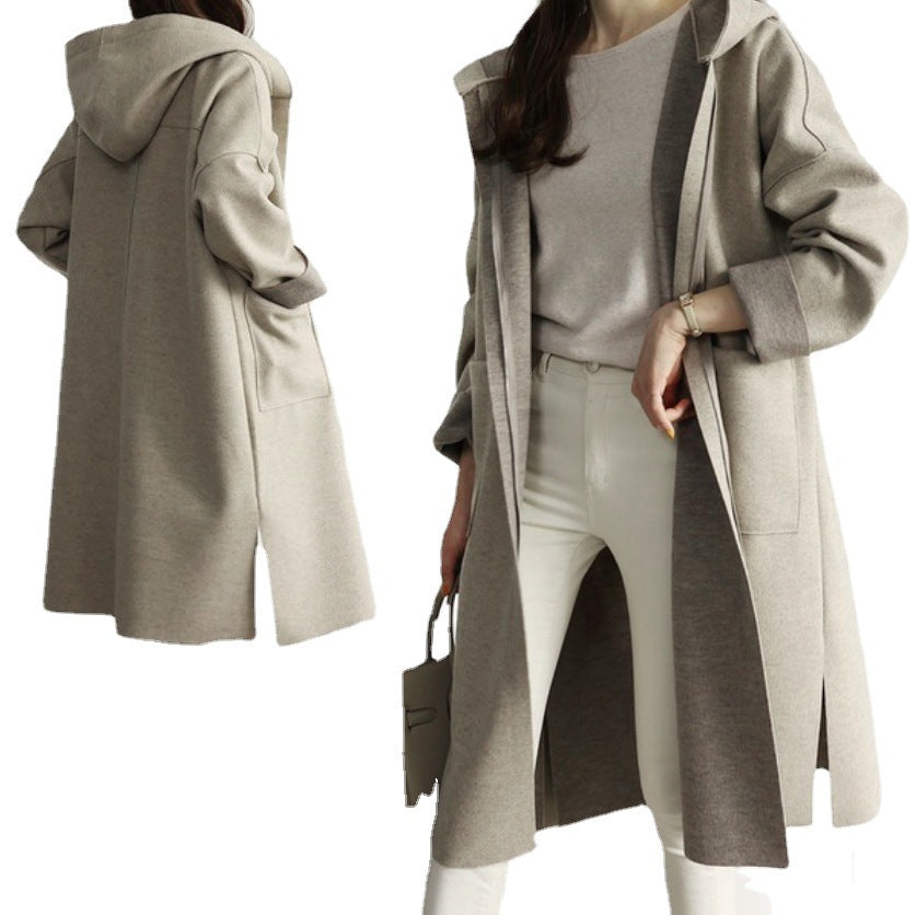 Women's chic and stylish wool blend coat