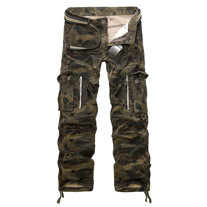 Men's cargo pants with practical zip pockets and elastic waist Lune London