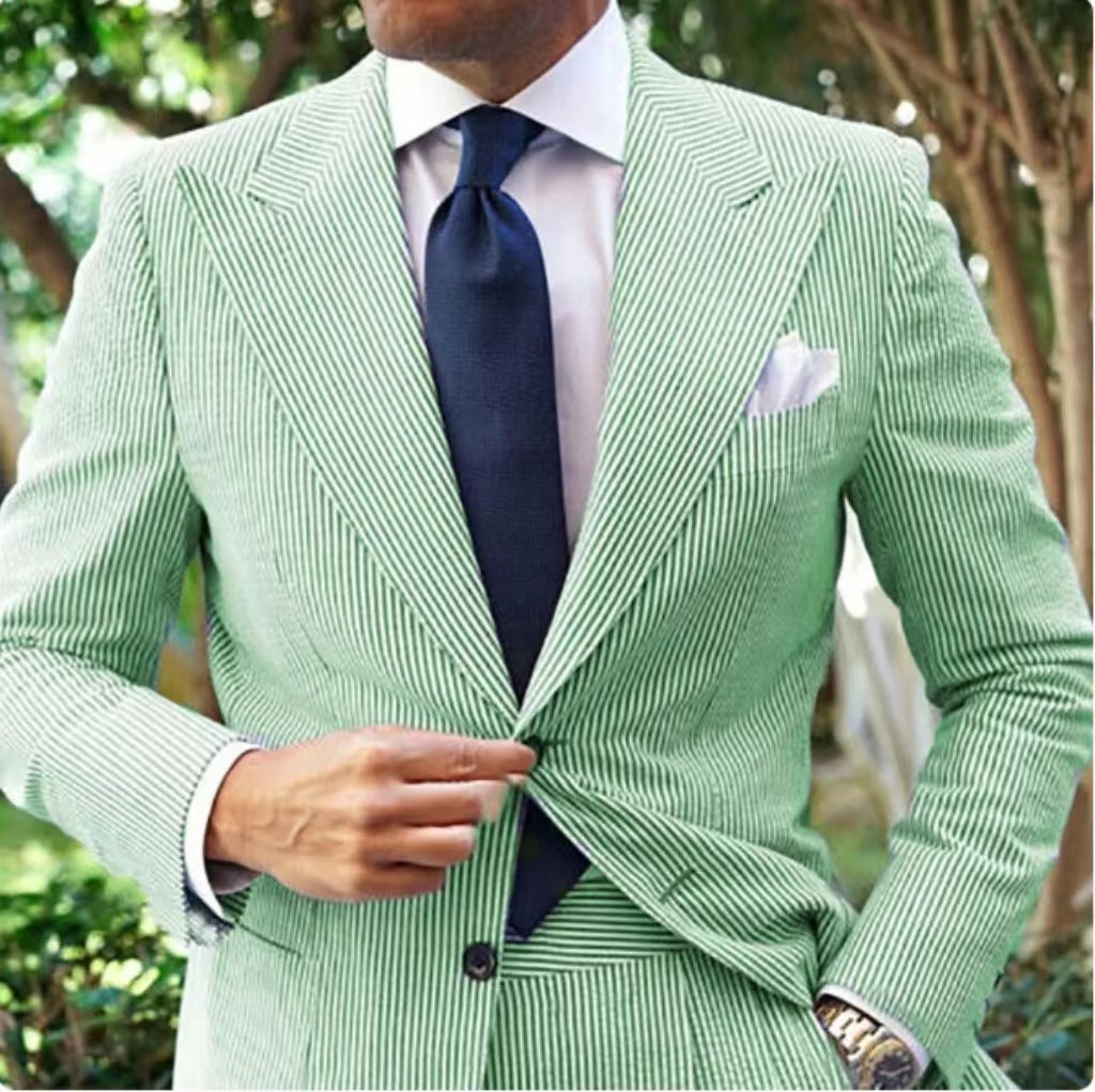 Lune London striped elegant suit jacket for men