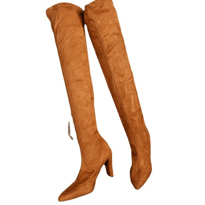 High boots for women with heels and elastic inserts Lune London