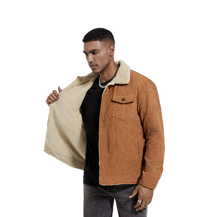 Corduroy jacket for men with soft teddy lining Lune London