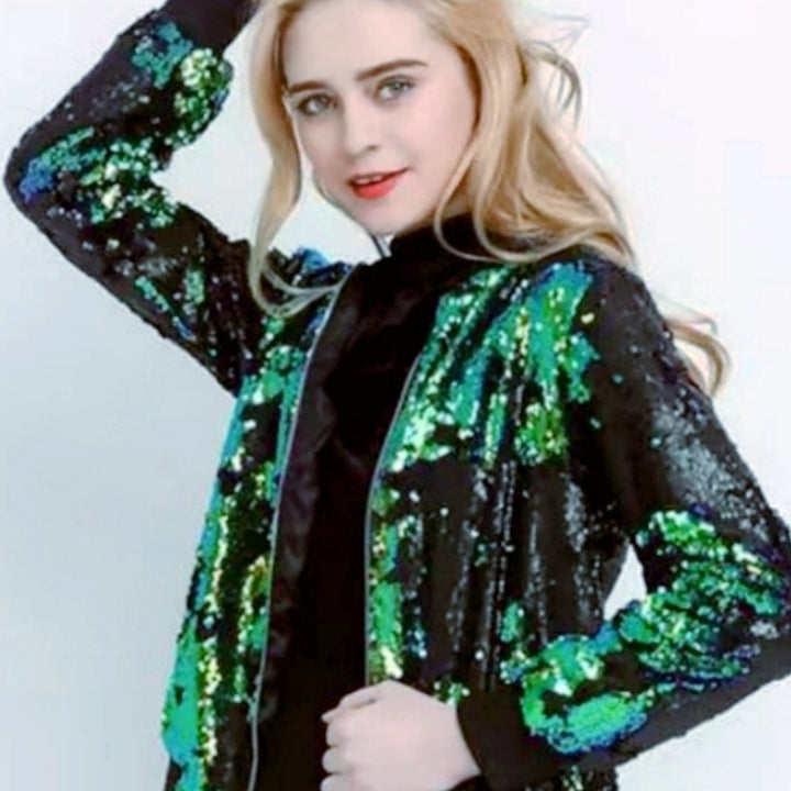 Ladies Bling Bomber Jacket Lune London