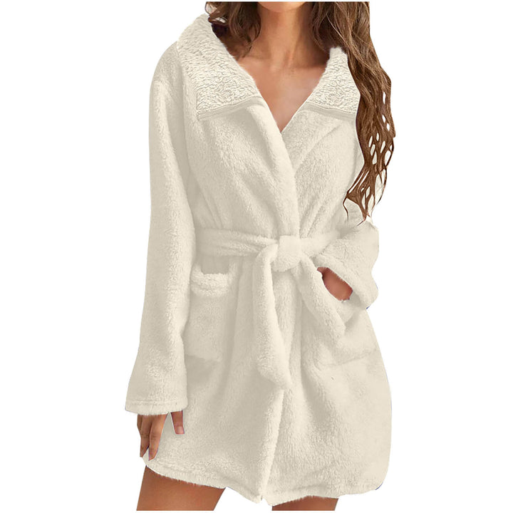 Ladies Cozy Polar Fleece Robe Lune London