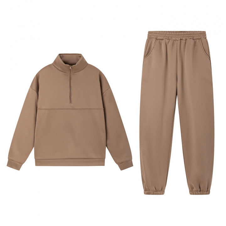 Ensemble de sweatshirts de sport pour femmes avec col montant et poignets élastiques Chic & Stil