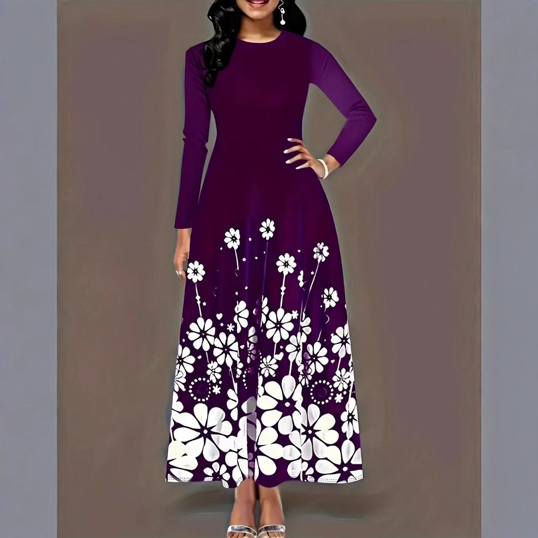 Maxi dress women with floral design and practical pockets Lune London