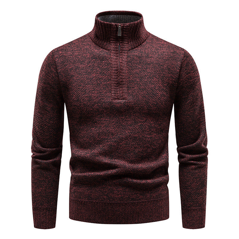 Men's stylish knit sweater with high collar and structured design Lune London