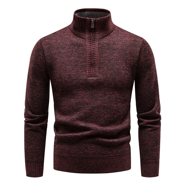 Men's stylish knit sweater with high collar and structured design Lune London