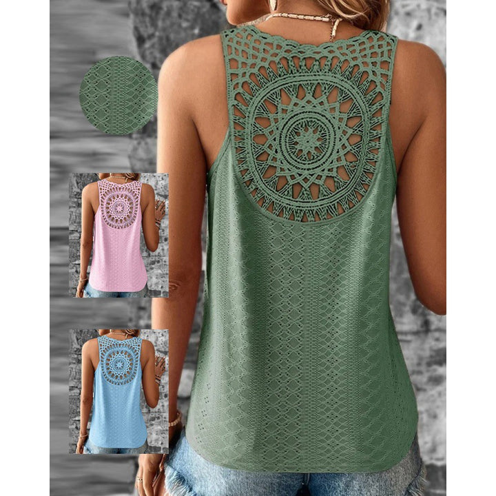 Lune London Crochet Back Tank Top for Women
