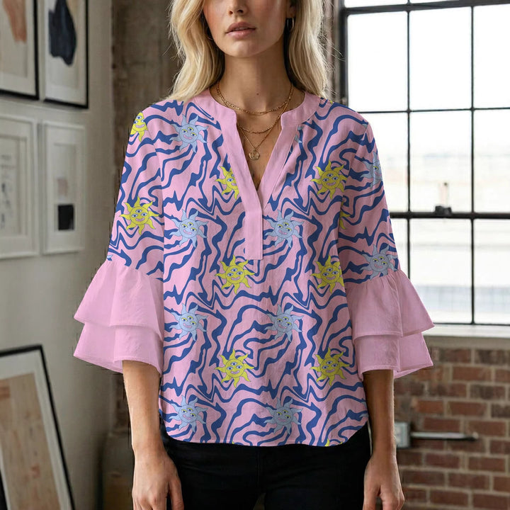 Ladies blouse with beautiful floral design Lune London