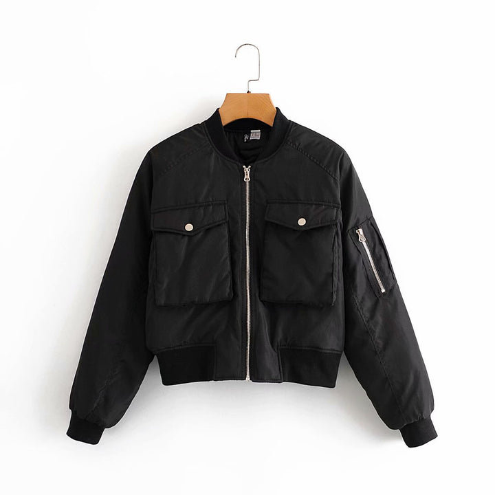 Ladies casual utility jacket with practical pockets Lune London