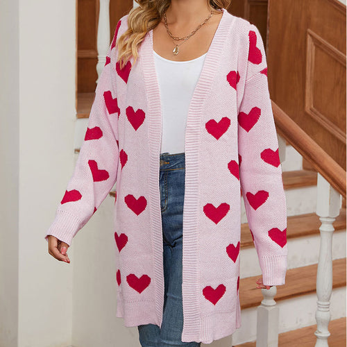 Cardigan femme avec motif en cœur Chic & Stil