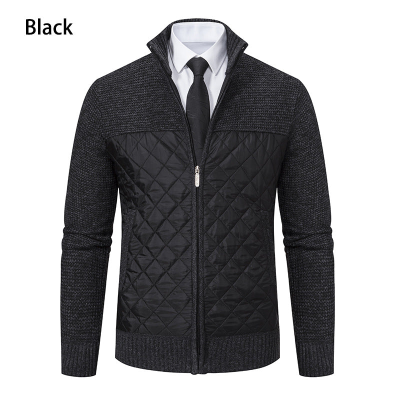 Quilted leisure jacket for men with high collar and practical pockets Lune London