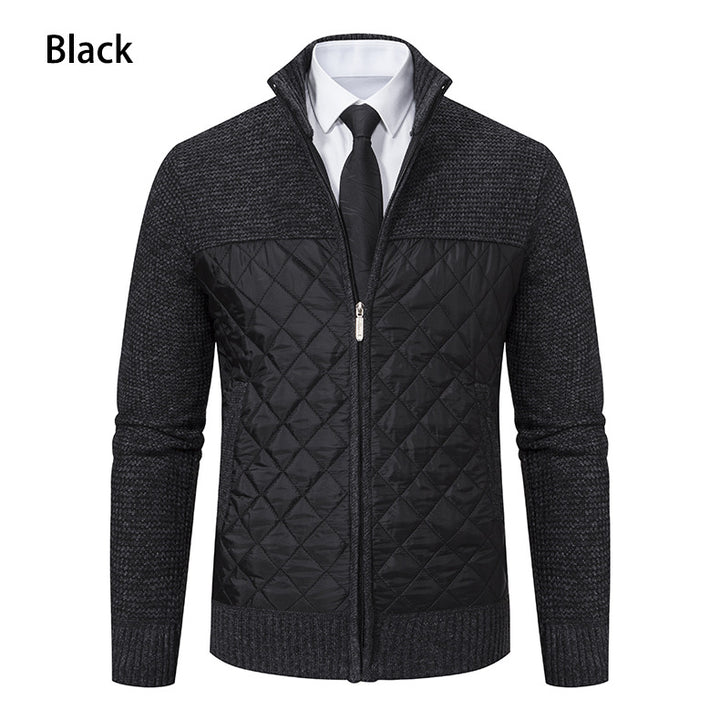 Quilted leisure jacket for men with high collar and practical pockets Lune London