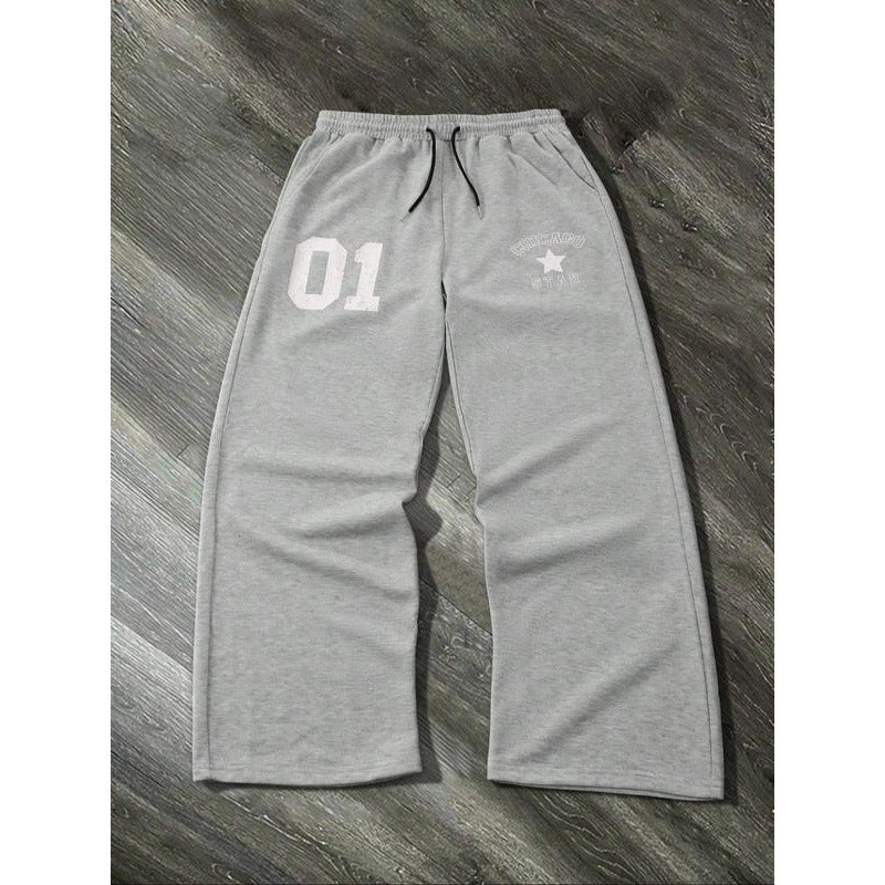 Women’s sporty casual pants with elastic waistband and side pockets Chic & Stil
