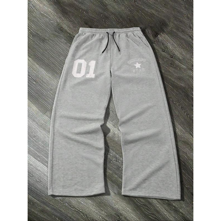 Women’s sporty casual pants with elastic waistband and side pockets Chic & Stil