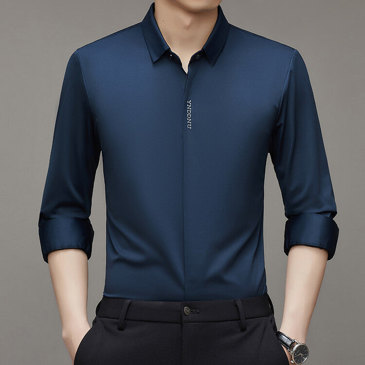 Trendy long-sleeve shirt for men with innovative moisture management Lune London