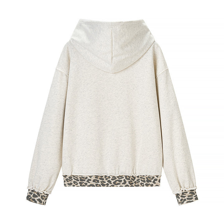 Dames loisirs hoodie avec impression léopard-WBM