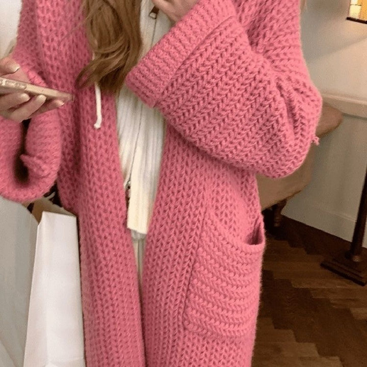 Women's knit coat with pockets Lune London