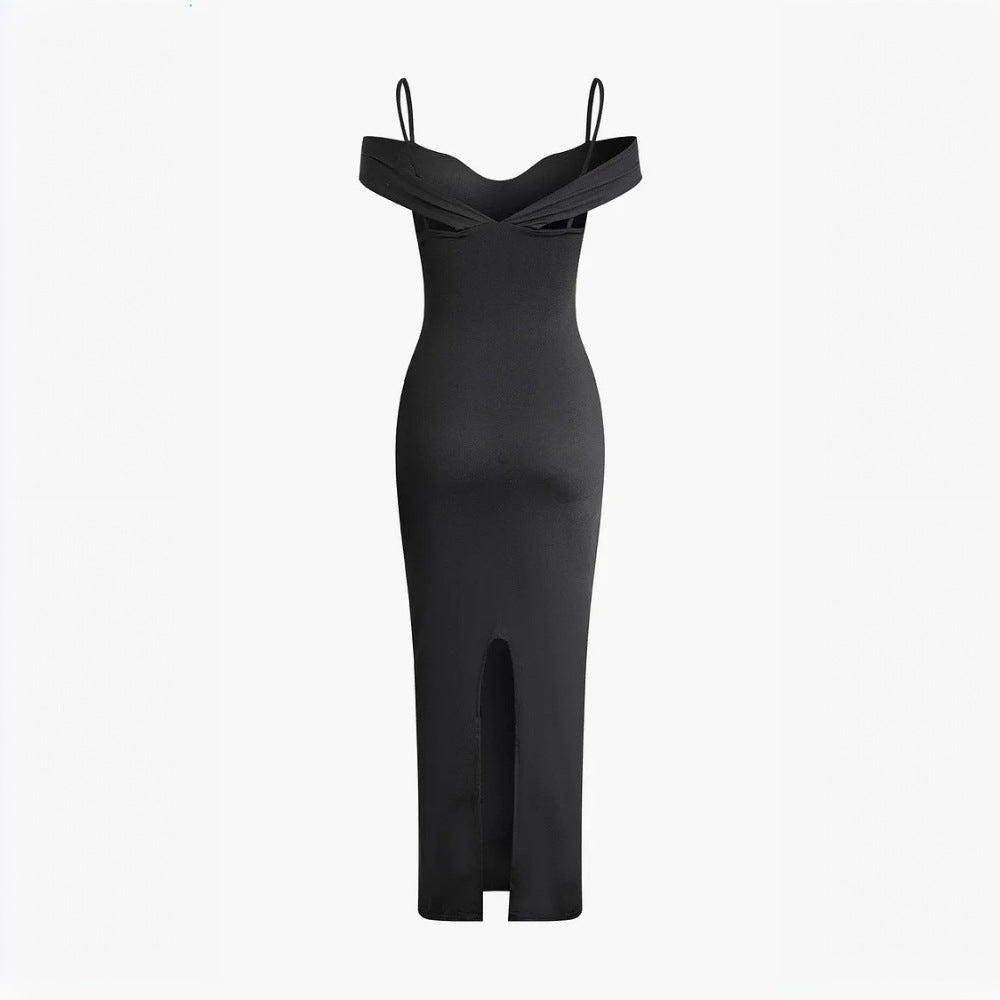 Maxi cut-out dress for women with shoulder details Chic & Stil