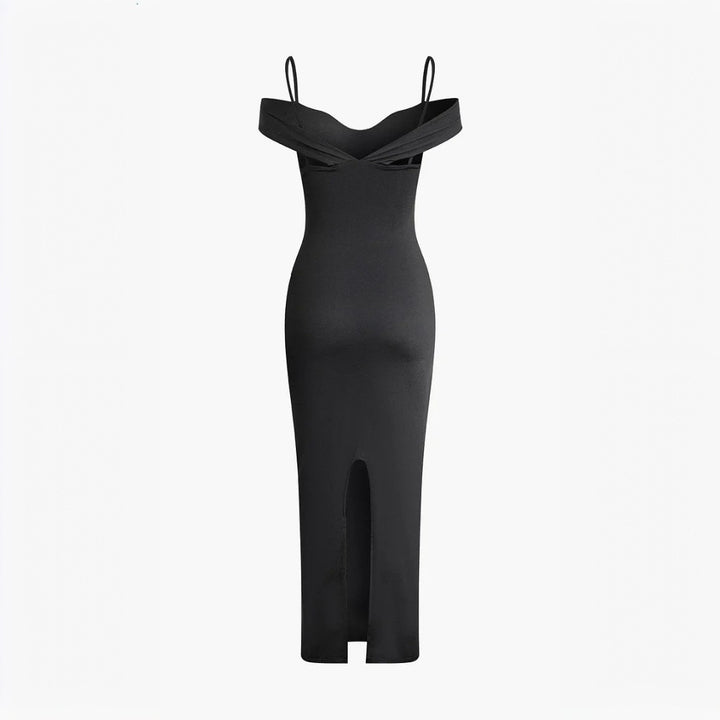 Maxi cut-out dress for women with shoulder details Chic & Stil