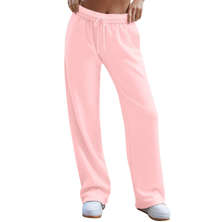 Wide sports jogger pants for women with adjustable drawstring Lune London