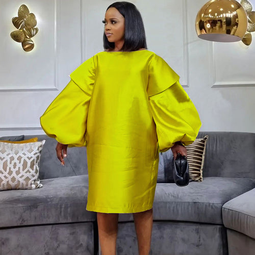 Elegant dress for women with voluminous and fluid sleeves Lune London