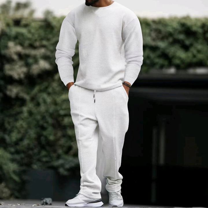 Casual set for men, textured fabric sweatshirt and jogger pants Lune London