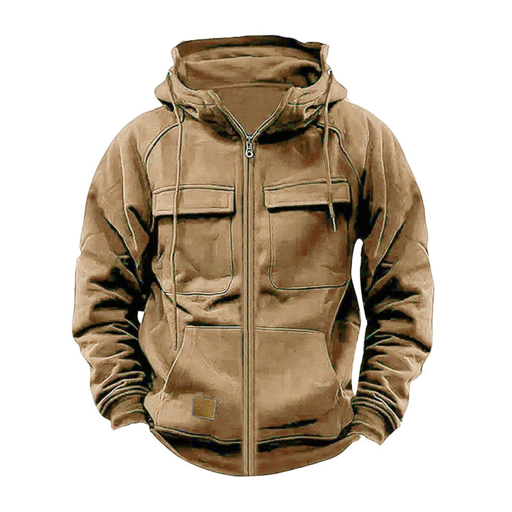 Men's hoodie jacket with practical pockets and robust design Lune London