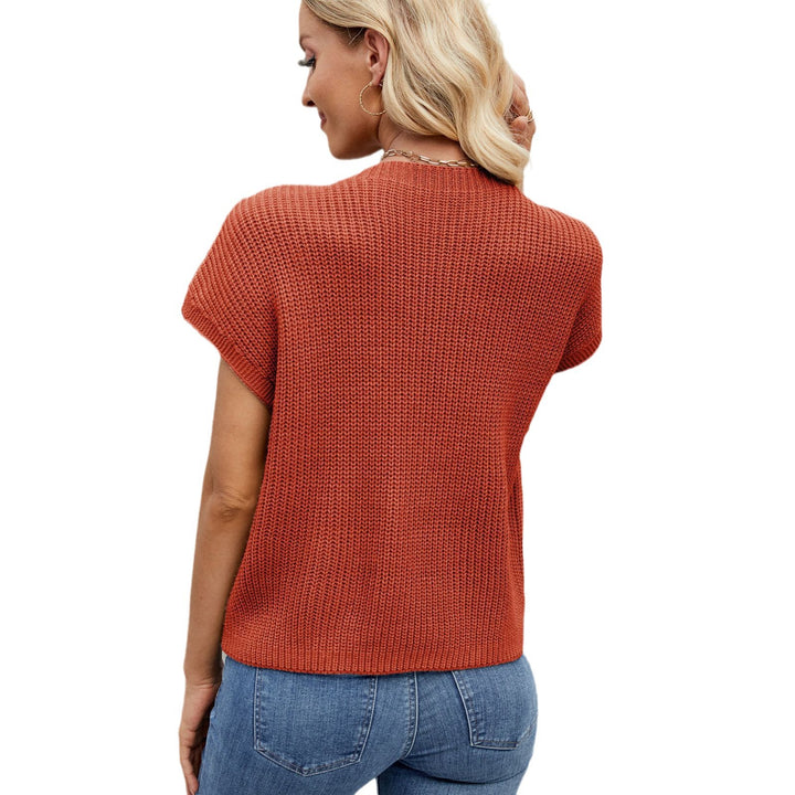 Ladies' knit top with crocheted pattern and chest pocket Lune London