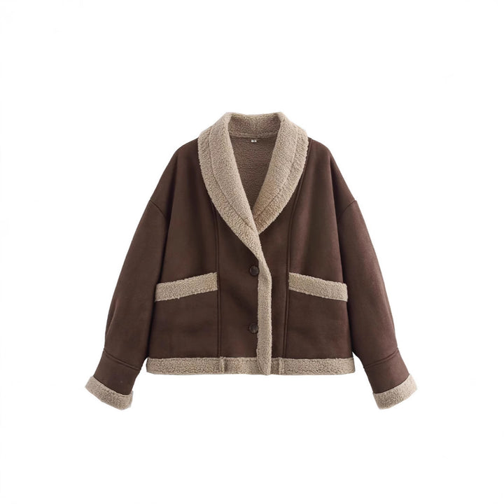 Ladies plush jacket with wool Lune London