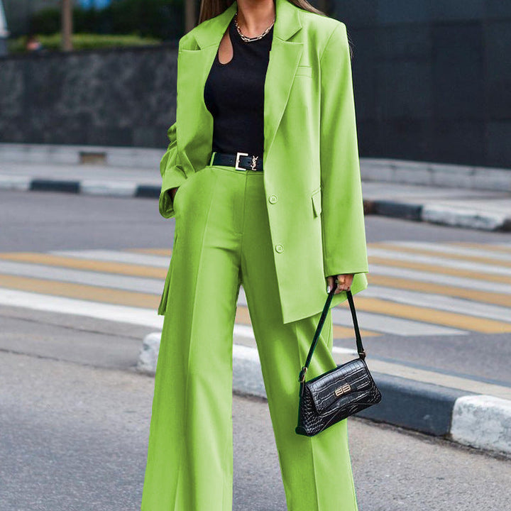 Women Oversized Blazer and Wide Pants Combination Lune London