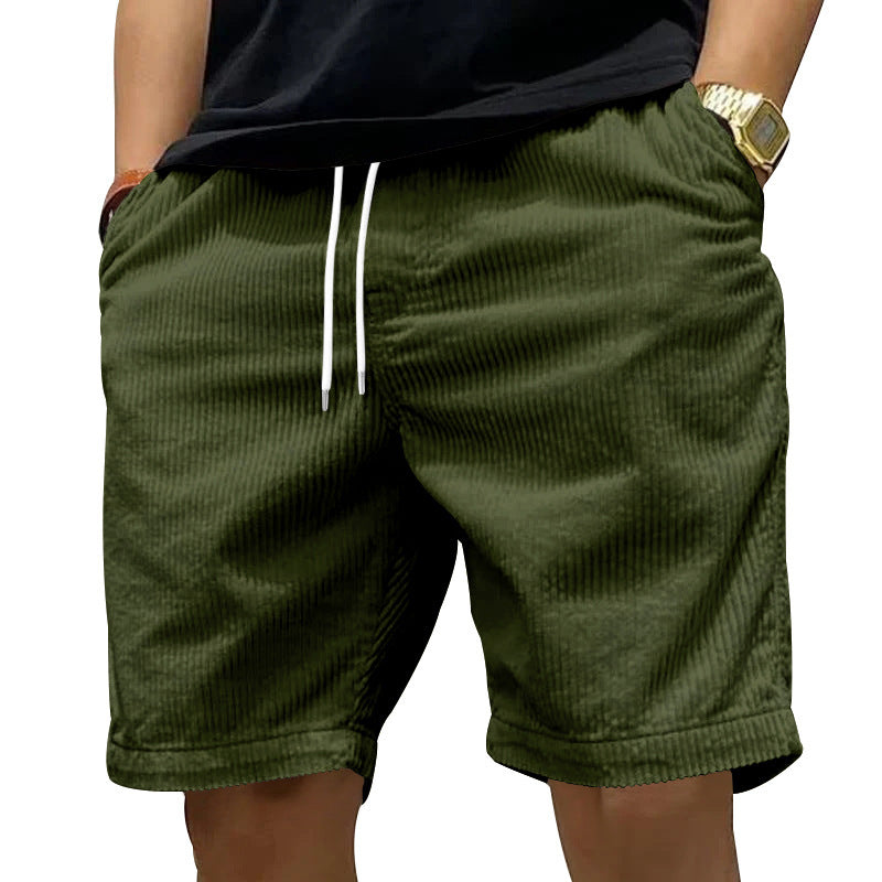 Casual corduroy shorts for men with elastic waistband and practical side pockets Lune London