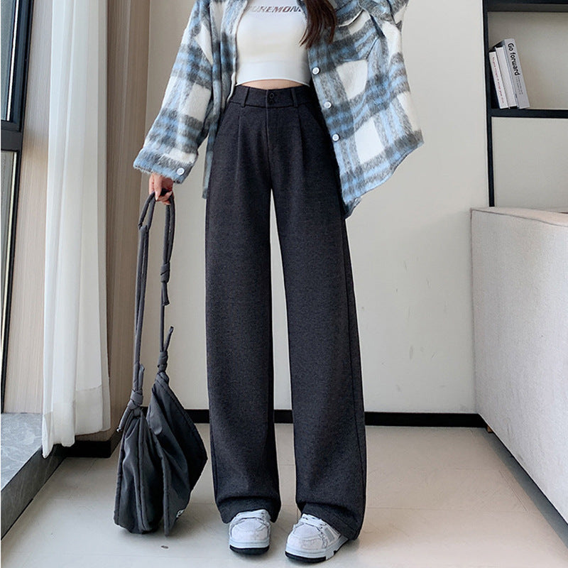 Women's Wide-Leg Creased Trousers Chic & Stil