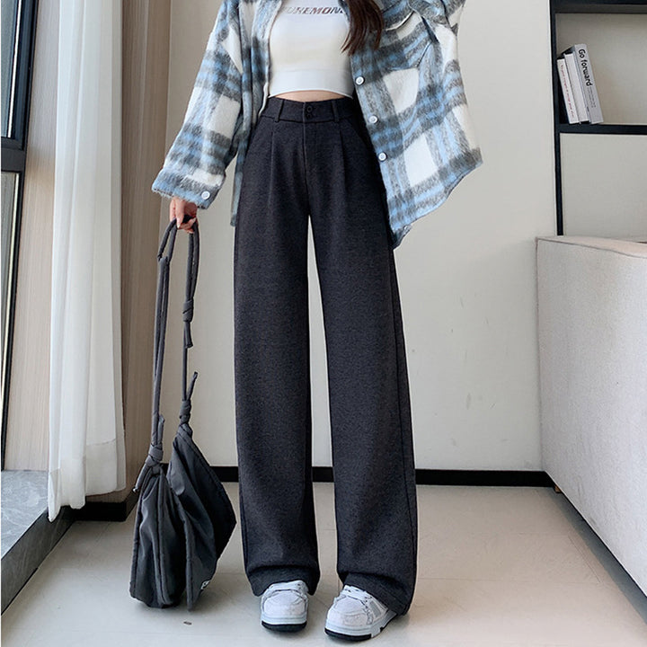 Women's Wide-Leg Creased Trousers Chic & Stil