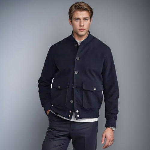 Casual bomber jacket for men made of high-quality material with practical pockets Lune London