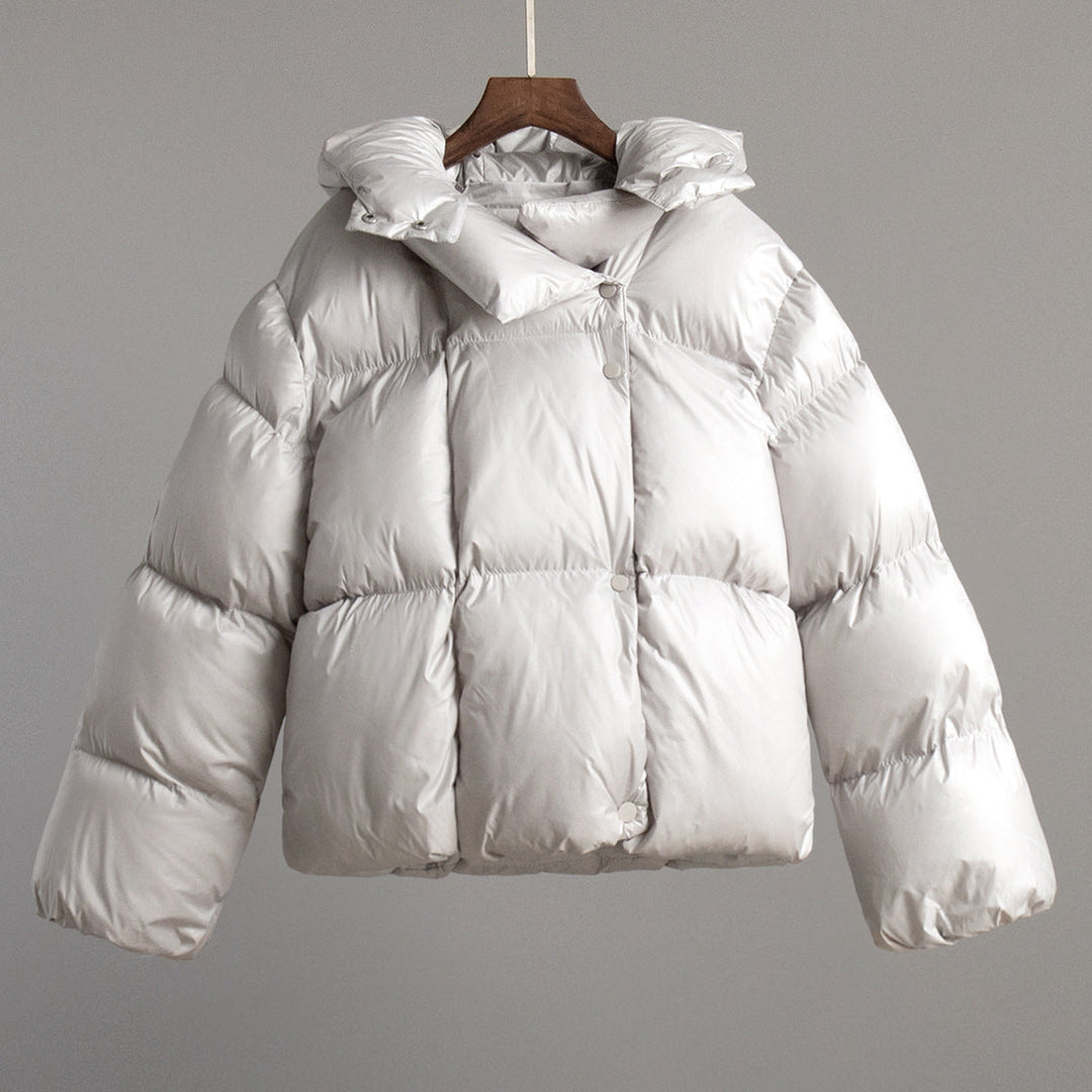Women's Stylish Short-Cut Down Coat with Hood Lune London